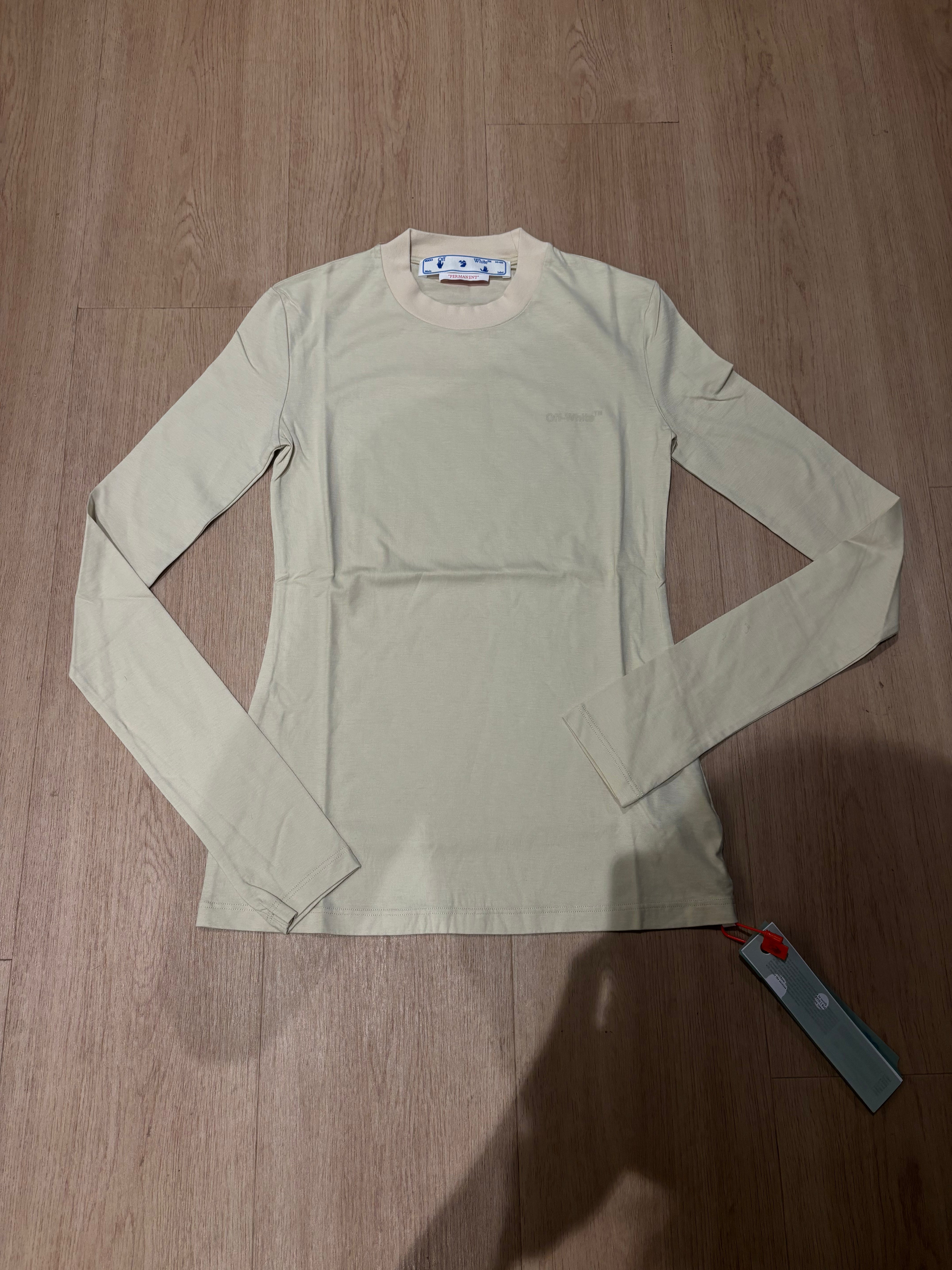 Off White L/S T-shirt Beige/Beige