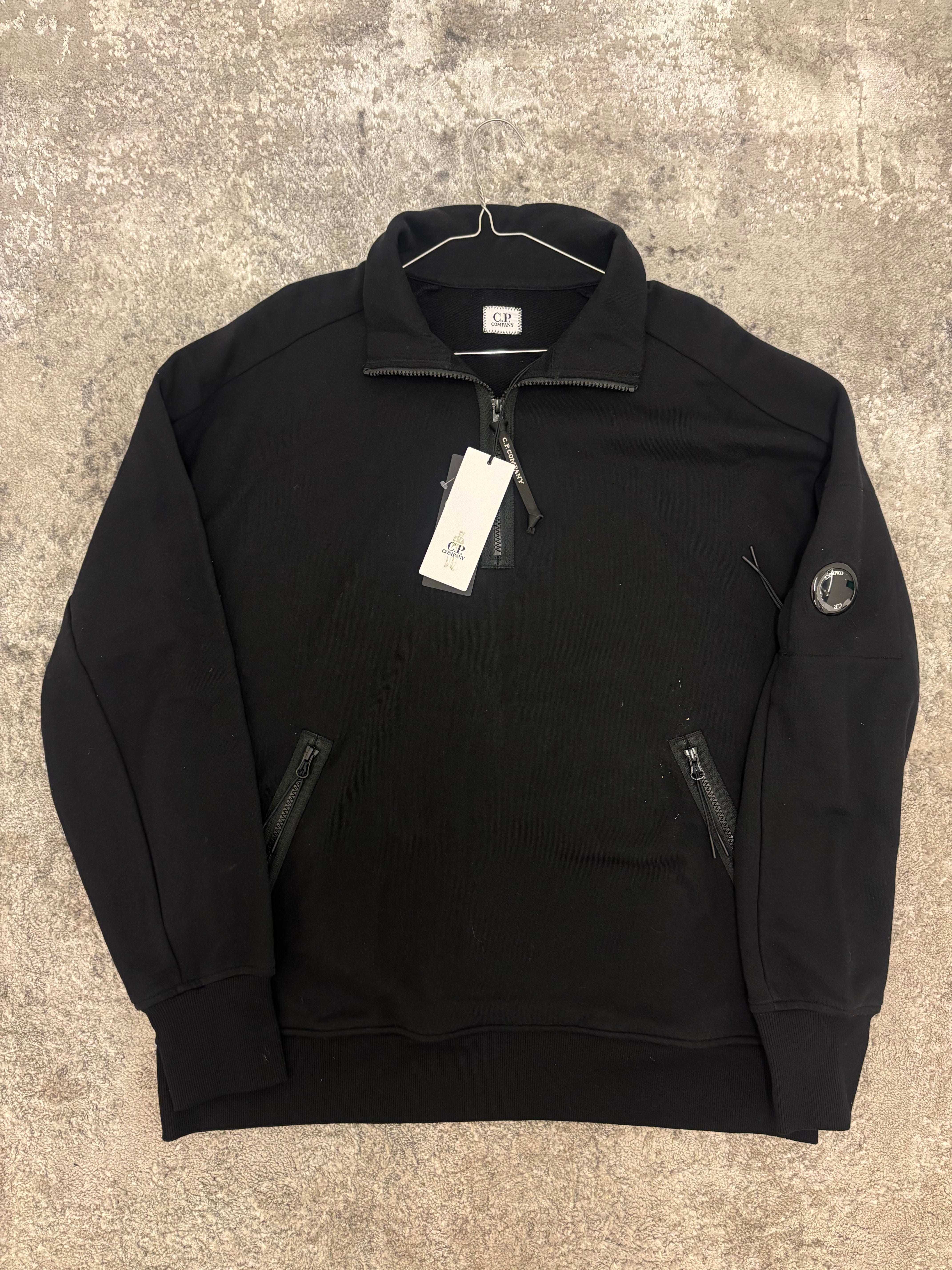 C.P. Company Diagonal Raised Fleece Black