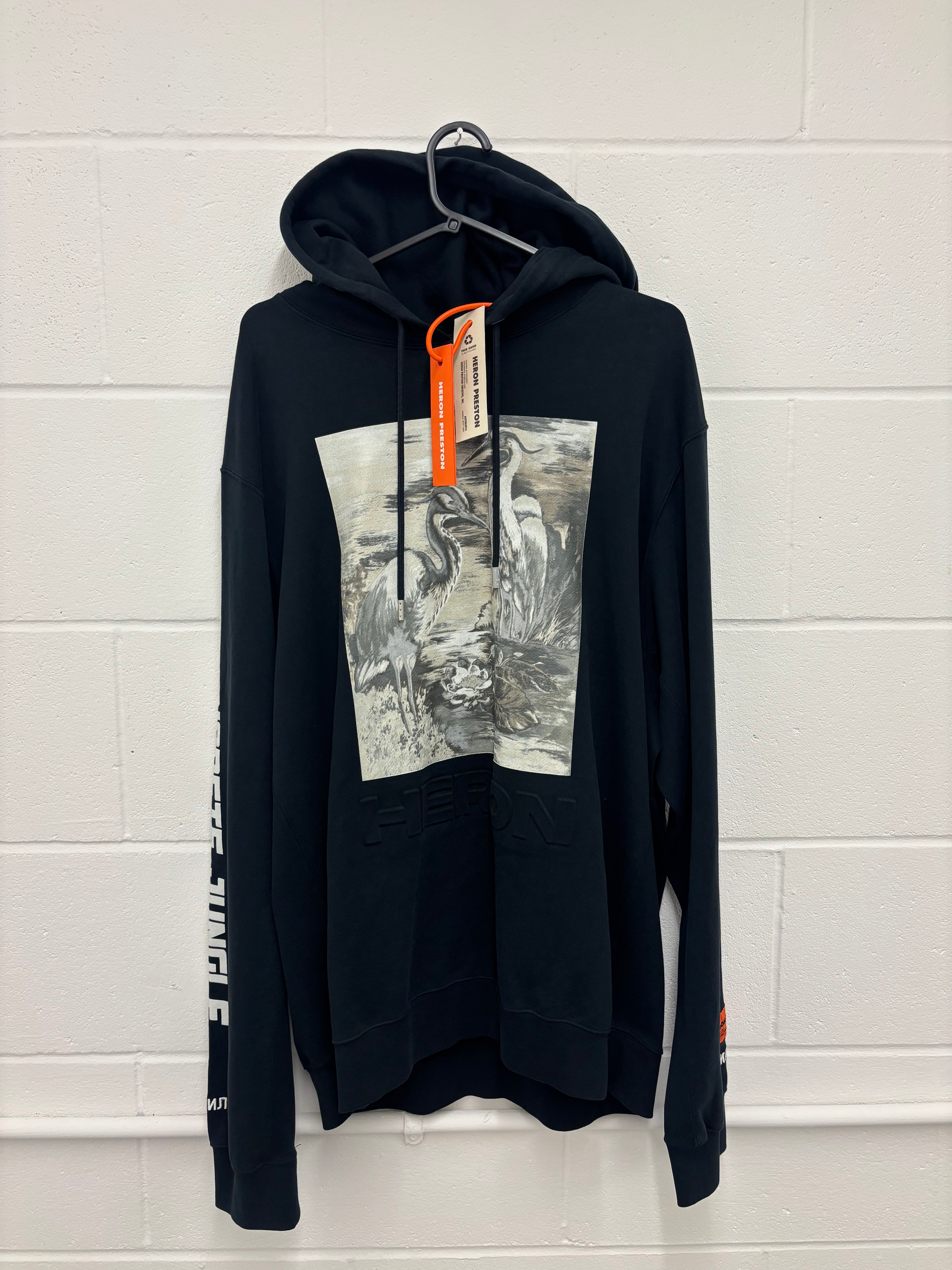 Heron Preston Print Hoodie Black