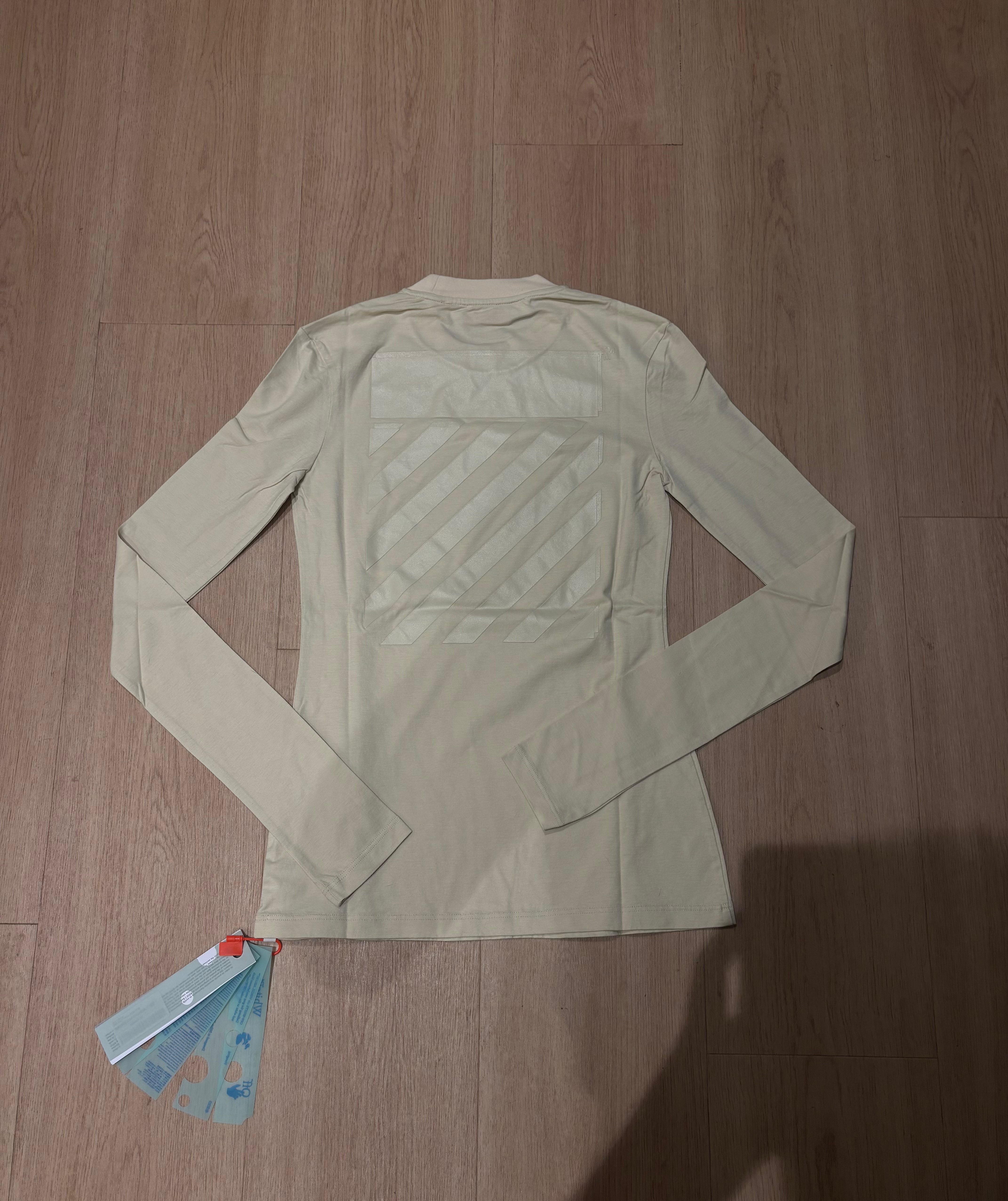 Off White L/S T-shirt Beige/Beige