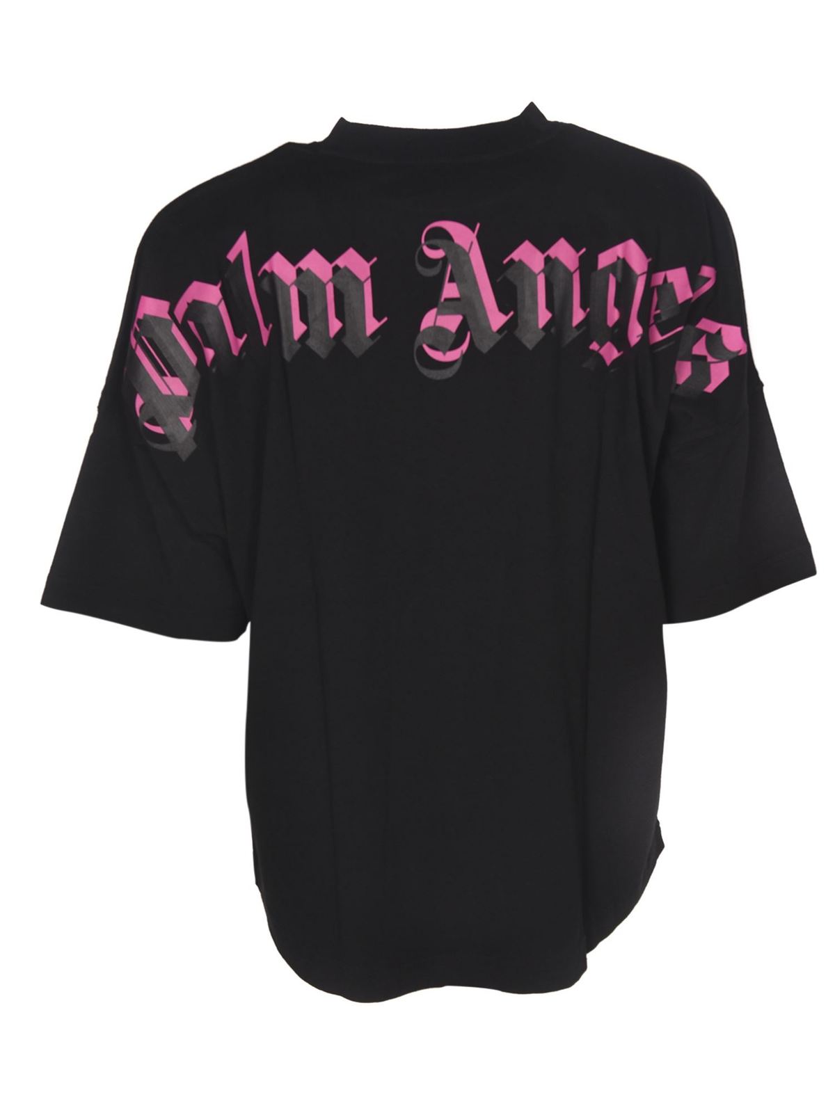 Palm Angel Logo Print Oversized T-shirt Black/Pink